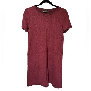 K Ld Signature Maroon Red Short Sleeve Jersey T-Shirt Dress Tunic